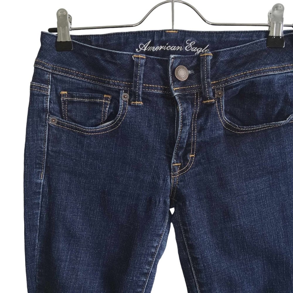 American Eagle Dark Blue Jeans Super Stretch Petit